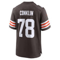 BIPIHUC C.Browns #78 Jack Conklin Brown Team Game Jersey