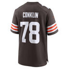 BIPIHUC C.Browns #78 Jack Conklin Brown Team Game Jersey