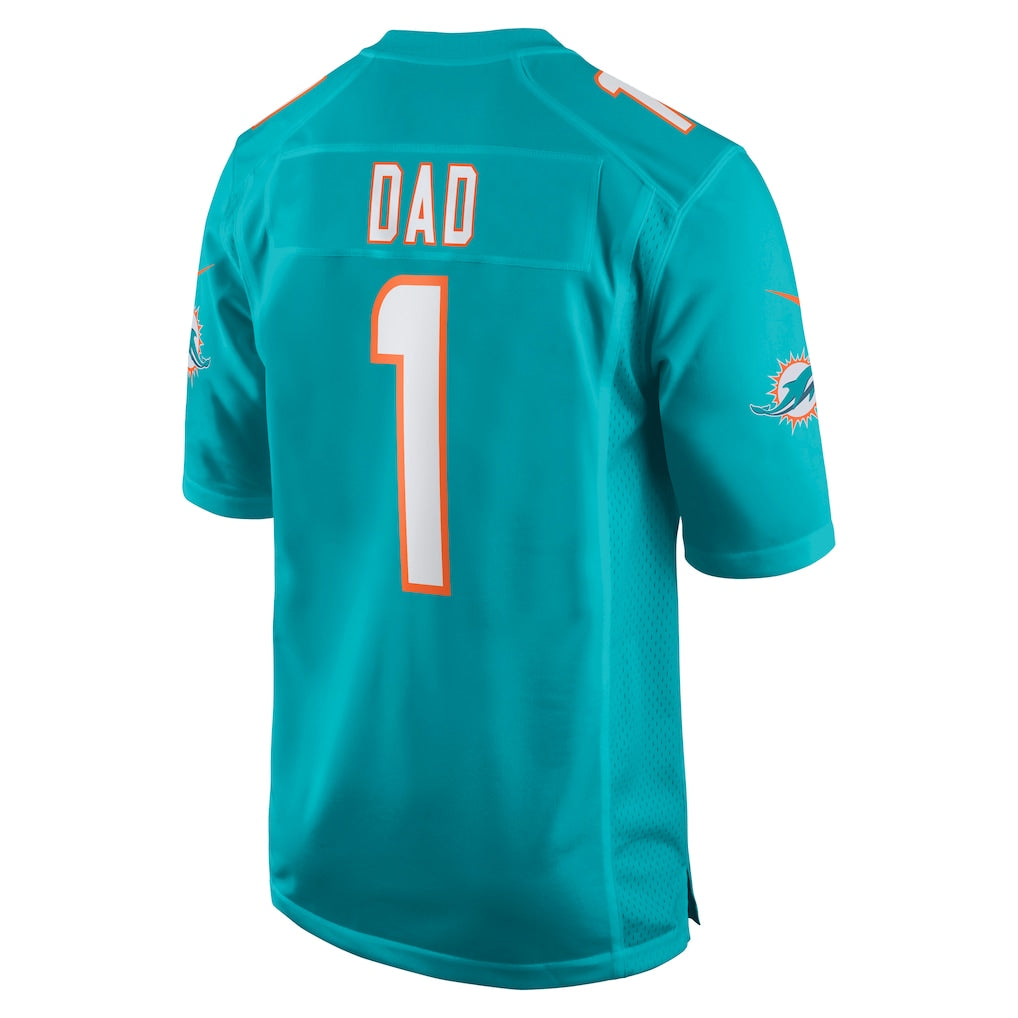 BIPIHUC M.Dolphins #1 Dad Aqua Game Jersey