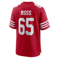 BIPIHUC SF.49ers #65 Drew Moss Scarlet Team Game Jersey