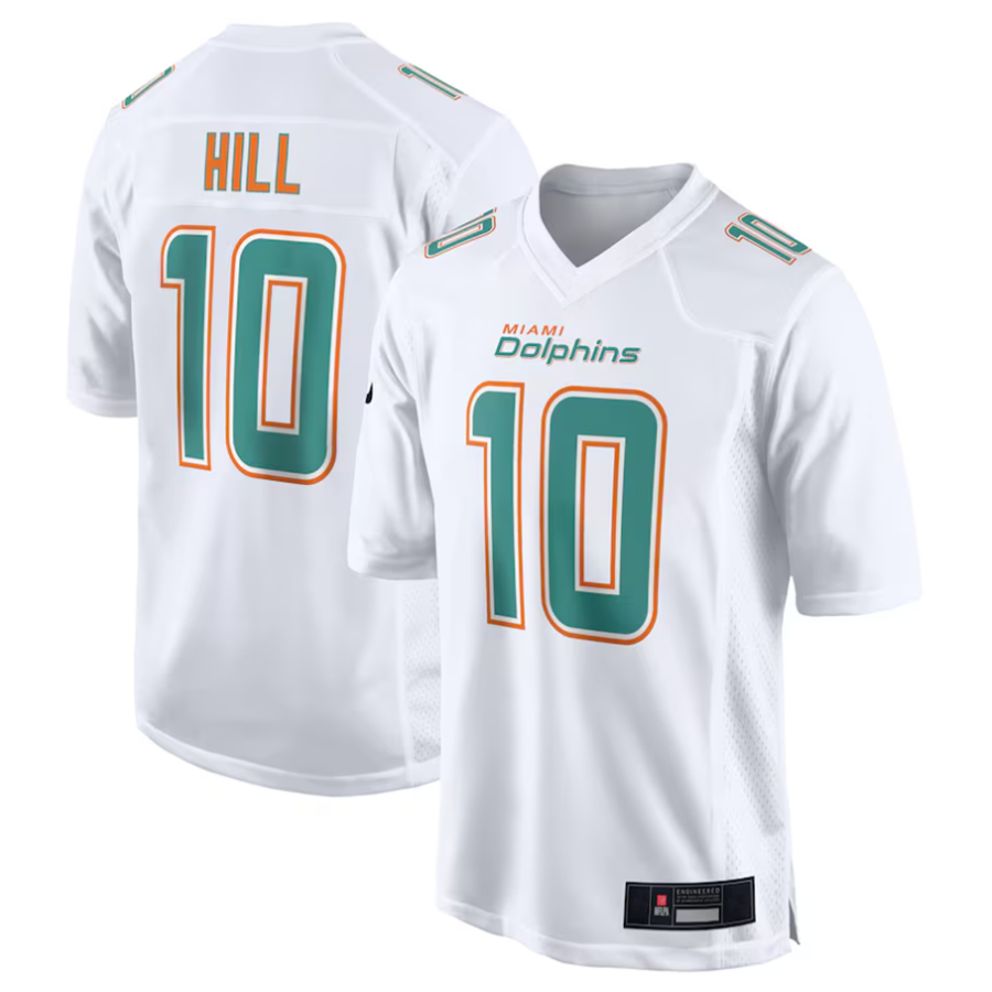 BIPIHUC #10 Tyreek Hill Player M.Dolphins White Fashion Game Stitched Jerseys