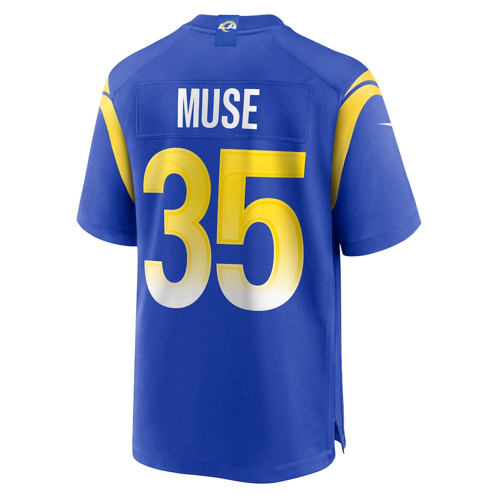 BIPIHUC LA.Rams #35 Nick Muse Royal Team Game Jersey