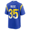 BIPIHUC LA.Rams #35 Nick Muse Royal Team Game Jersey