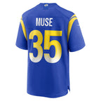 BIPIHUC LA.Rams #35 Nick Muse Royal Team Game Jersey