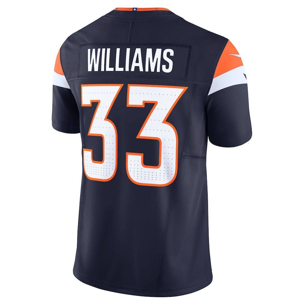 BIPIHUC D.Broncos #33 Javonte Williams Navy Mile High Collection Vapor F.U.S.E. Limited Jersey