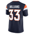 BIPIHUC D.Broncos #33 Javonte Williams Navy Mile High Collection Vapor F.U.S.E. Limited Jersey