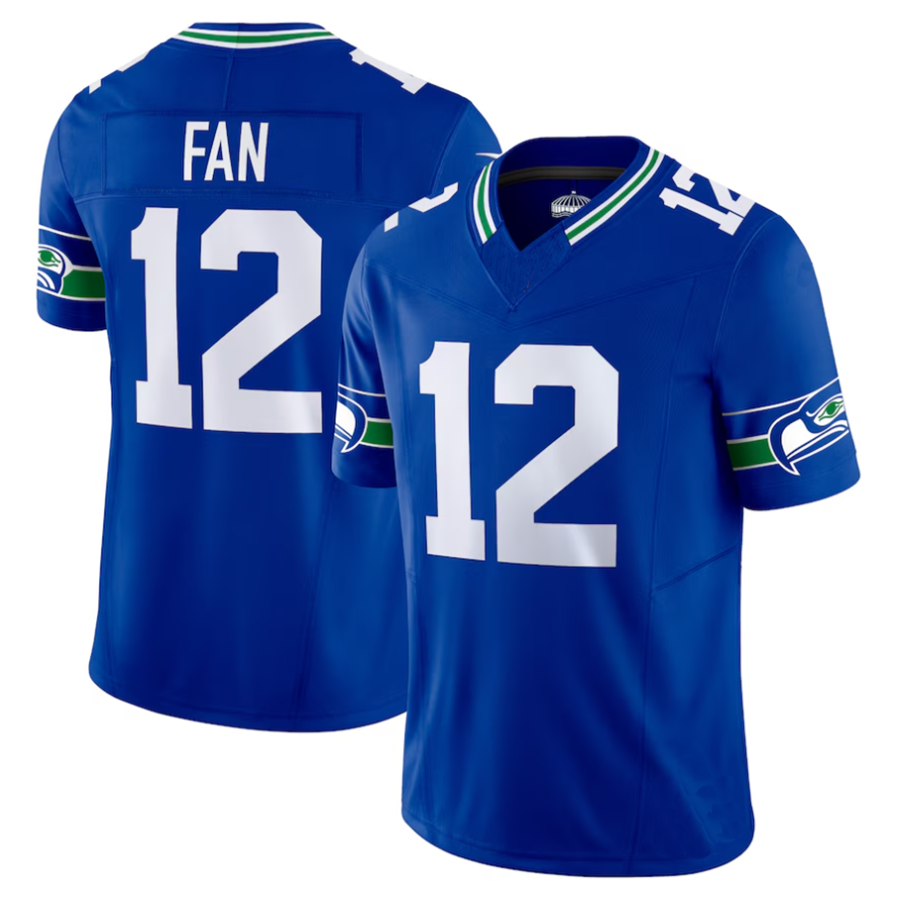 BIPIHUC #12 12th Fan Player S.Seahawks Royal Vapor F.U.S.E. Limited Stitched Jerseys