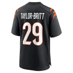 BIPIHUC C.Bengals #29 Cam Taylor-Britt Black Game Player Jersey