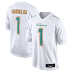 BIPIHUC #1 Tua Tagovailoa Player M.Dolphins White Fashion Game Stitched Jerseys