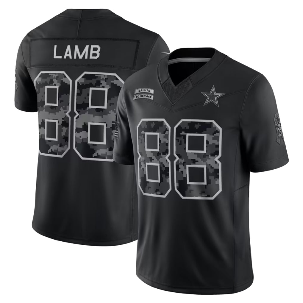 BIPIHUC D.Cowboys #88 CeeDee Lamb Player Black Limited 2026 Salute to Service Home Game Stitched Jerseys