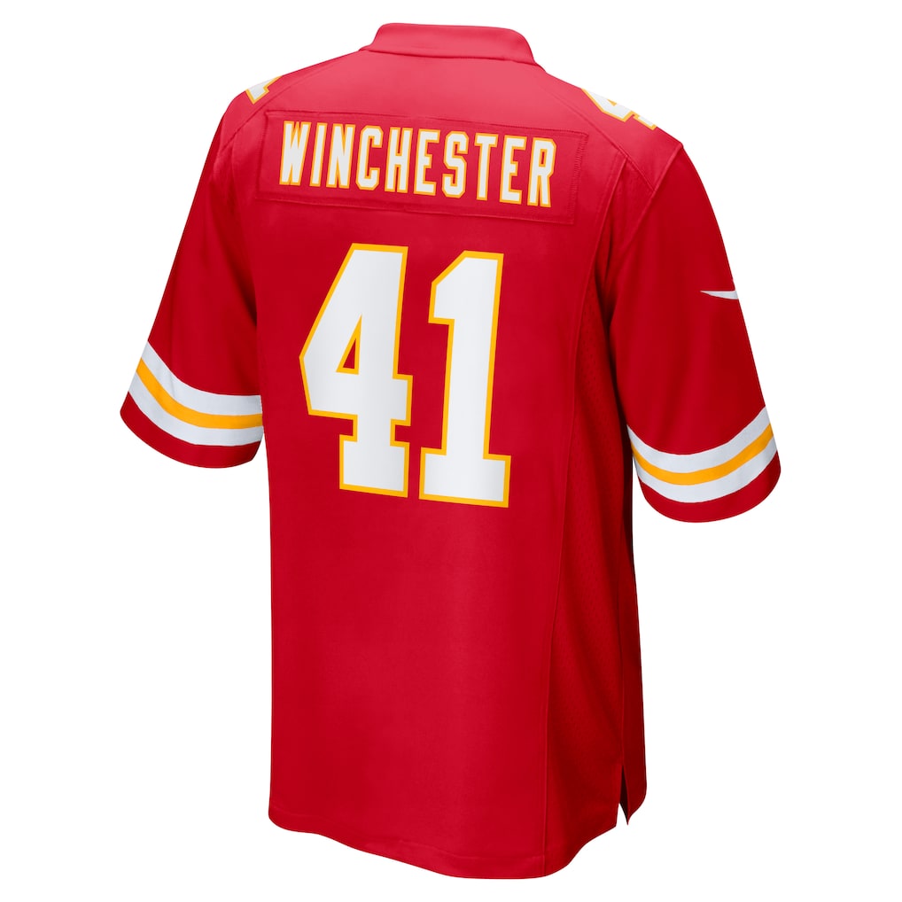 BIPIHUC KC.Chiefs #41 James Winchester Red Game Jersey