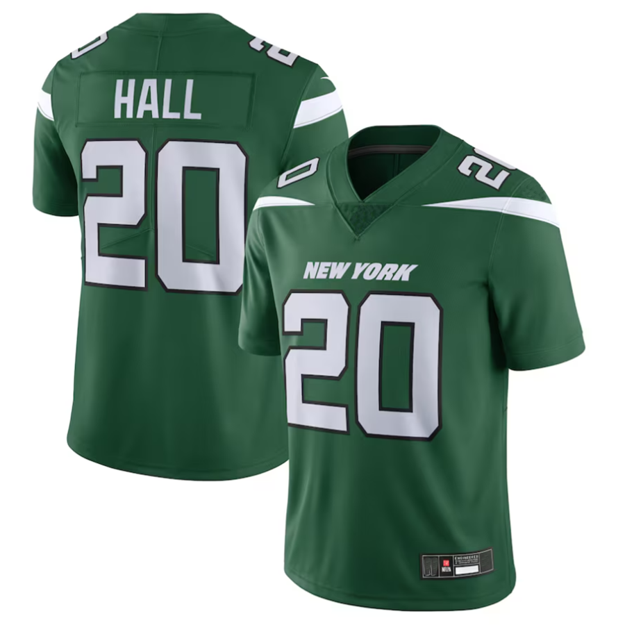 BIPIHUC #20 Breece Hall Player NY.Jets Gotham Green Vapor Untouchable Limited Stitched Jerseys