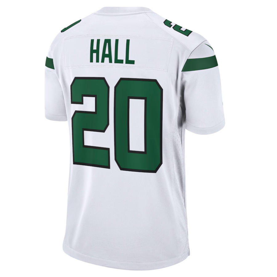 BIPIHUC #20 Breece Hall Player NY.Jets White Away Game Stitched Jersey
