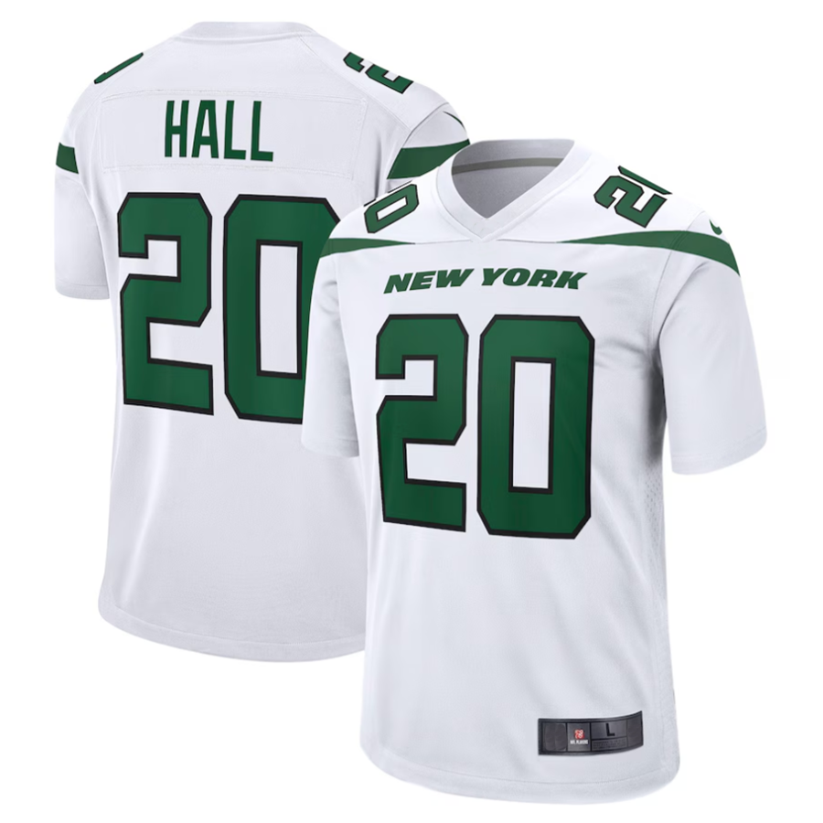 BIPIHUC #20 Breece Hall Player NY.Jets White Away Game Stitched Jerseys