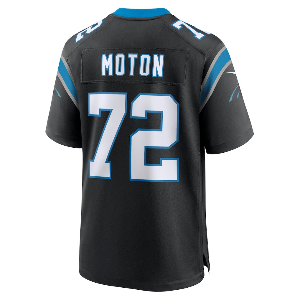 BIPIHUC C.Panthers #72 Taylor Moton Black Team Game Jersey