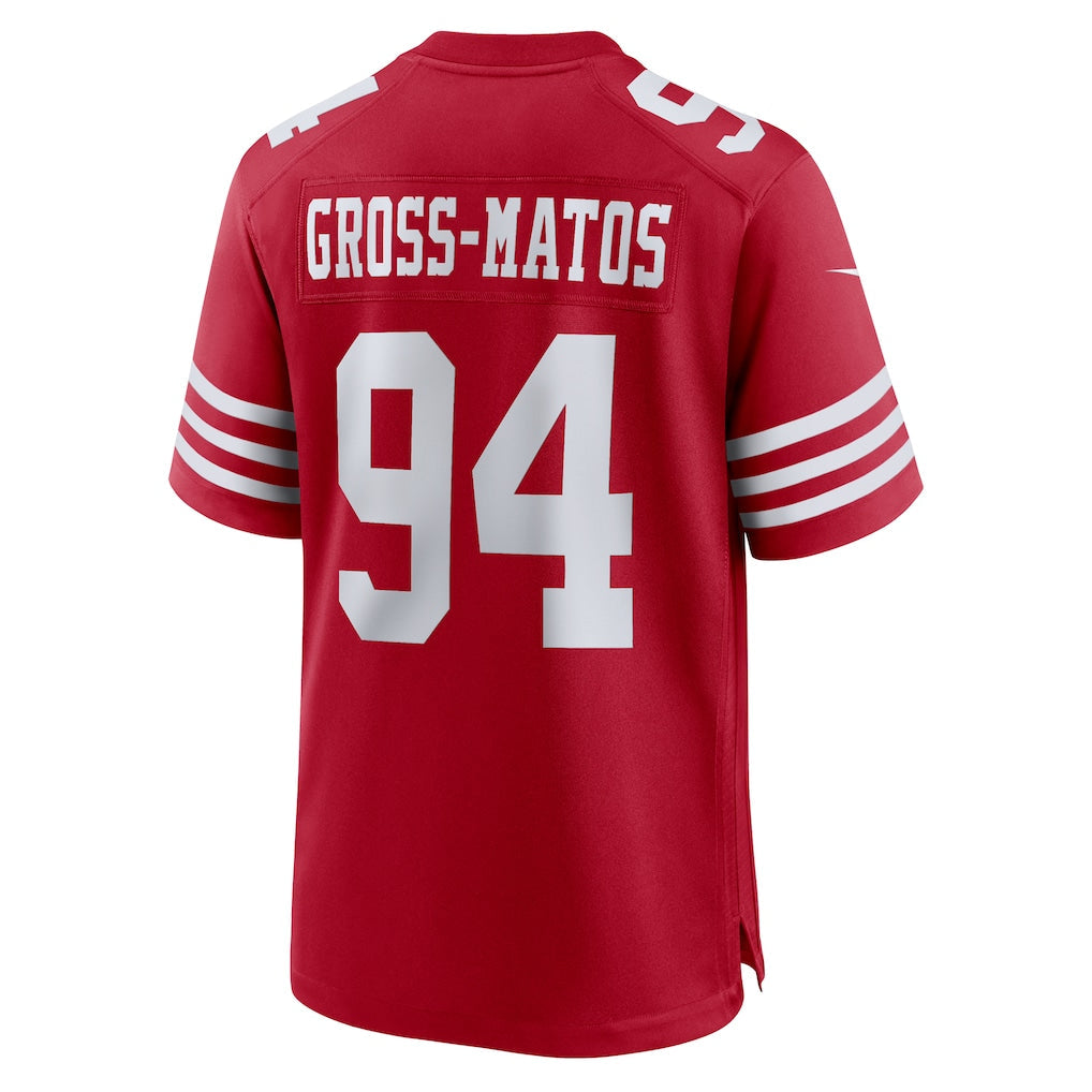 BIPIHUC SF.49ers #94 Yetur Gross-Matos Scarlet Team Game Jersey