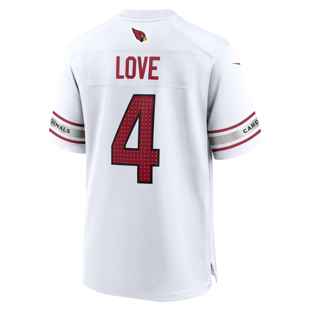 BIPIHUC A.Cardinals #4 Jeremiyah Love White Game Player Stitched Jerseys