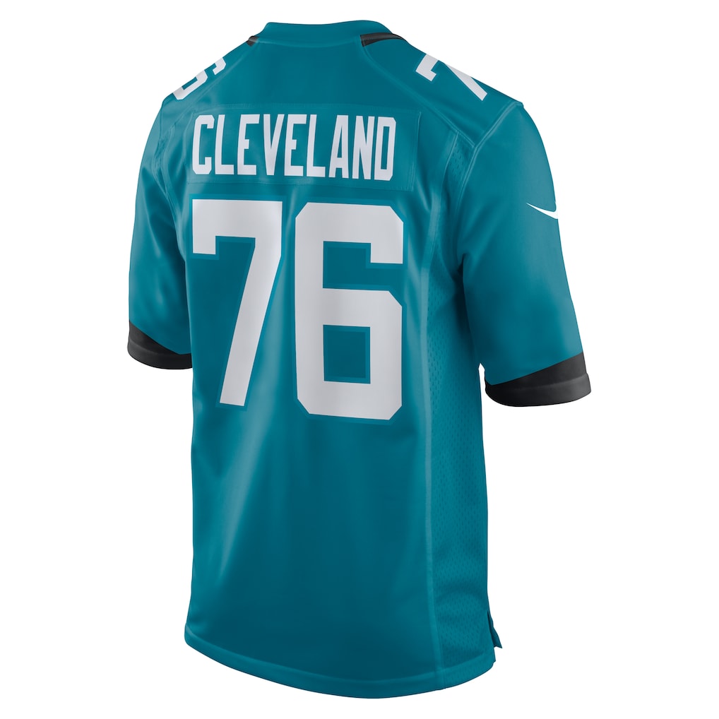 BIPIHUC J.Jaguars #76 Ezra Cleveland Teal Game Jersey