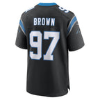 BIPIHUC C.Panthers #97 Bobby Brown Black Team Game Jersey