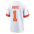 BIPIHUC TB.Buccaneers #1 Rachaad White White 50th Season Game Jersey