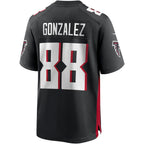 BIPIHUC A.Falcons #88 Tony Gonzalez Black Game Retired Player Jersey