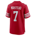 BIPIHUC SF.49ers #7 Thomas Morstead Scarlet Team Game Jersey