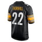 BIPIHUC P.Steelers #22 Juan Thornhill Black Team Game Jersey