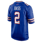 BIPIHUC B.Bills #2 Tyler Bass Royal Game Player Jersey