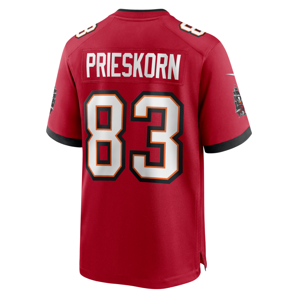 BIPIHUC TB.Buccaneers #83 Caden Prieskorn Red Team Game Jersey