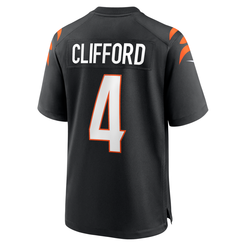 BIPIHUC C.Bengals #4 Sean Clifford Black Team Game Jersey