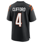 BIPIHUC C.Bengals #4 Sean Clifford Black Team Game Jersey