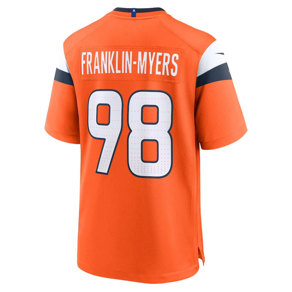 BIPIHUC D.Broncos #98 John Franklin-Myers Orange Team Game Jersey