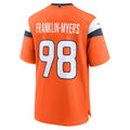 BIPIHUC D.Broncos #98 John Franklin-Myers Orange Team Game Jersey