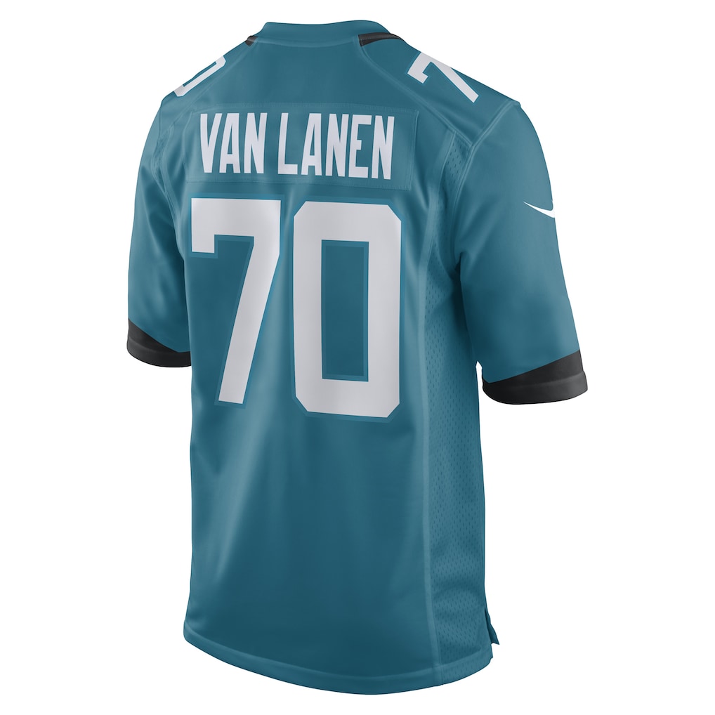 BIPIHUC J.Jaguars #70 Cole Van Lanen Teal Game Player Jersey