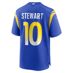 BIPIHUC LA.Rams #10 Josaiah Stewart Royal Team Game Jersey
