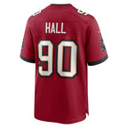 BIPIHUC TB.Buccaneers #90 Logan Hall Red Game Player Jersey