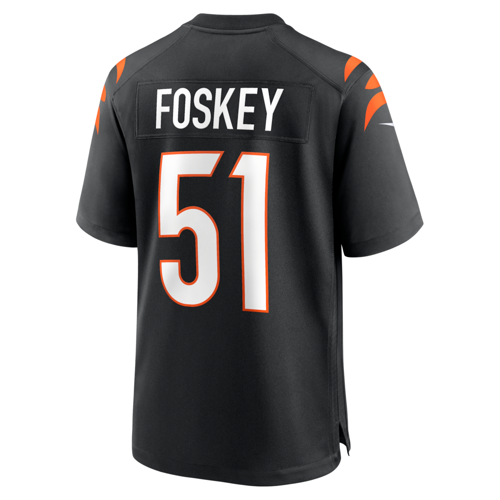 BIPIHUC C.Bengals #51 Isaiah Foskey Black Team Game Jersey