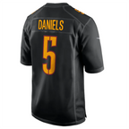 BIPIHUC #5 Jayden Daniels Player W.Commanders Carbon Black Fashion Stitched Jersey