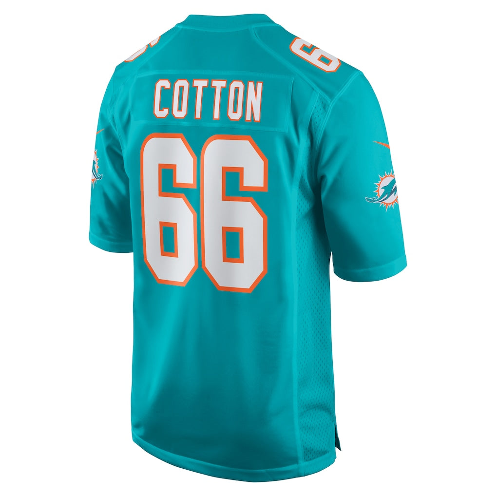 BIPIHUC M.Dolphins #66 Lester Cotton Sr. Aqua Home Game Player Jersey