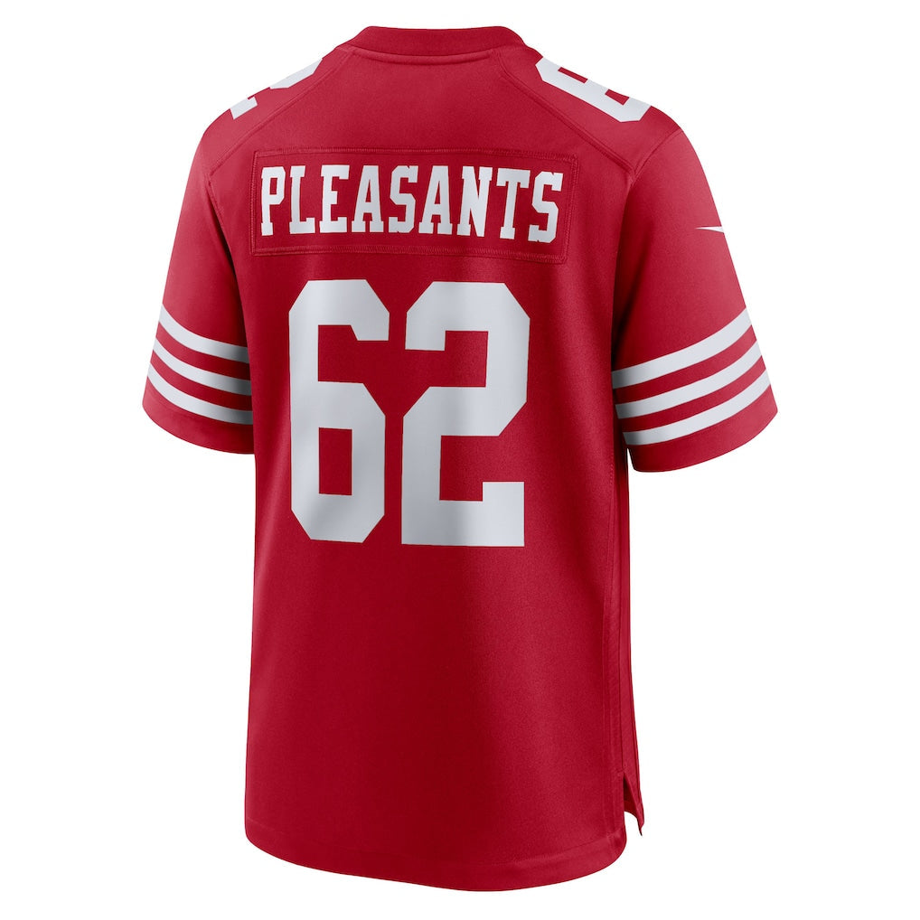 BIPIHUC SF.49ers #62 Austen Pleasants Scarlet Team Game Jersey