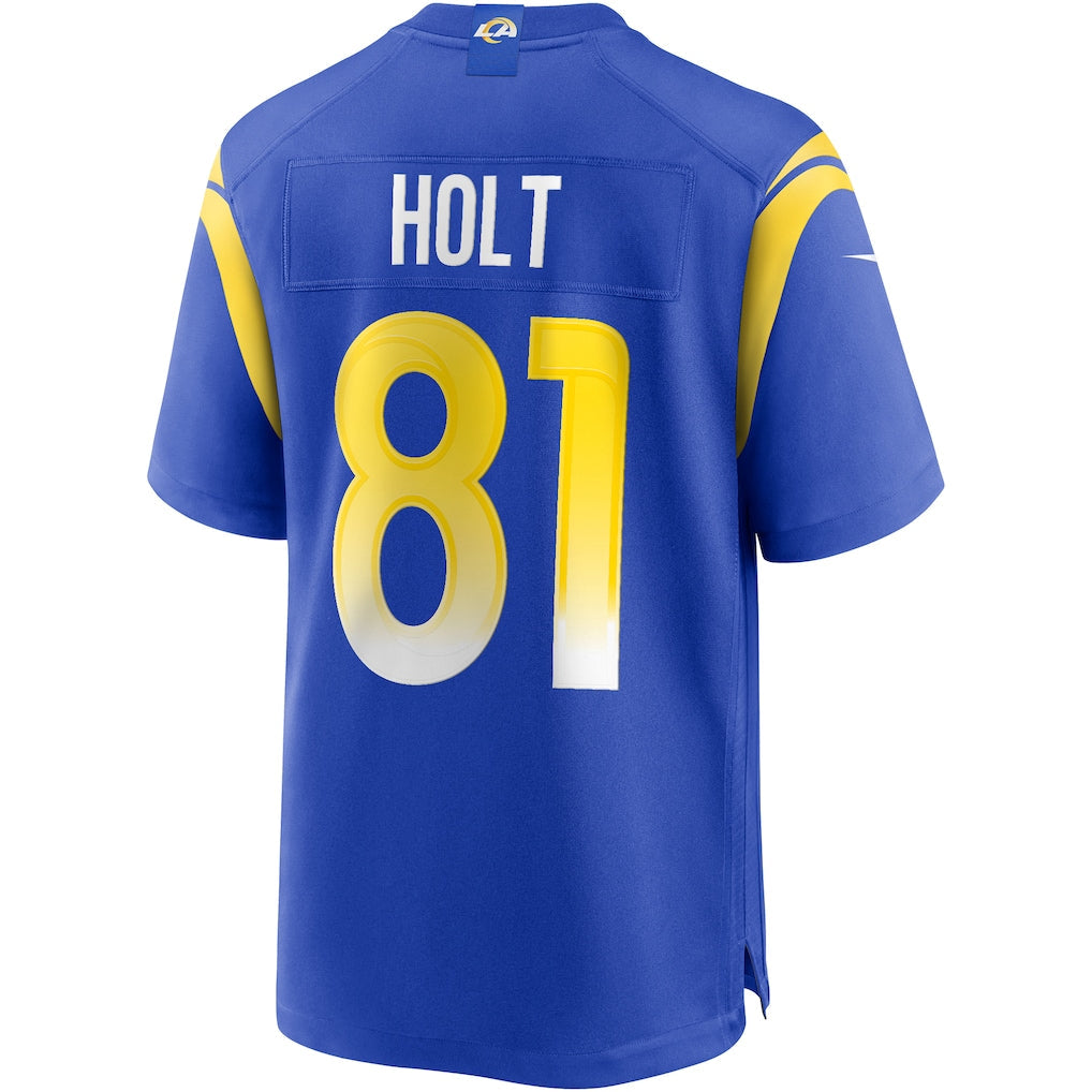 BIPIHUC LA.Rams #81 Torry Holt Royal Game Retired Player Jersey