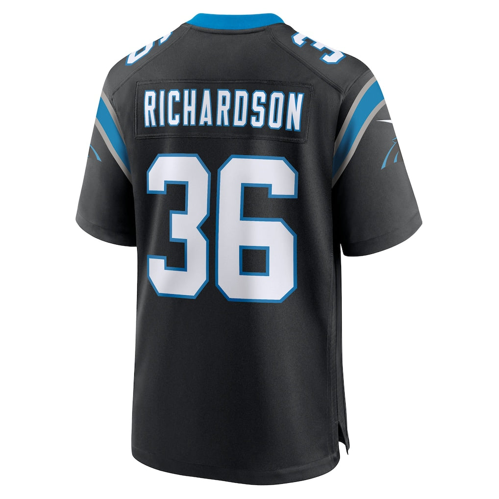 BIPIHUC C.Panthers #36 Demani Richardson Black Team Game Jersey