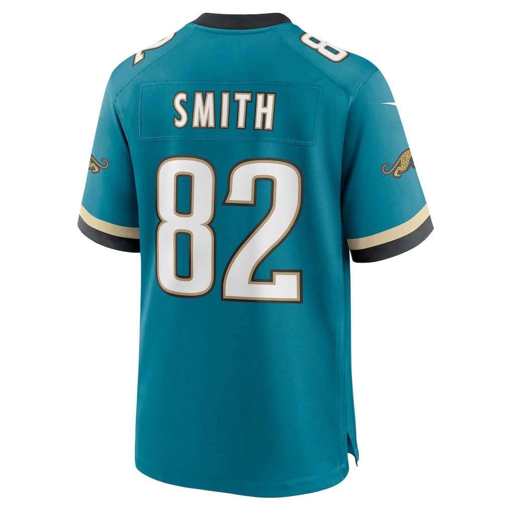 BIPIHUC J.Jaguars #82 Jimmy Smith Teal Retired Player Alternate Game Jersey