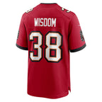 BIPIHUC TB.Buccaneers #38 Rashad Wisdom Red Team Game Jersey