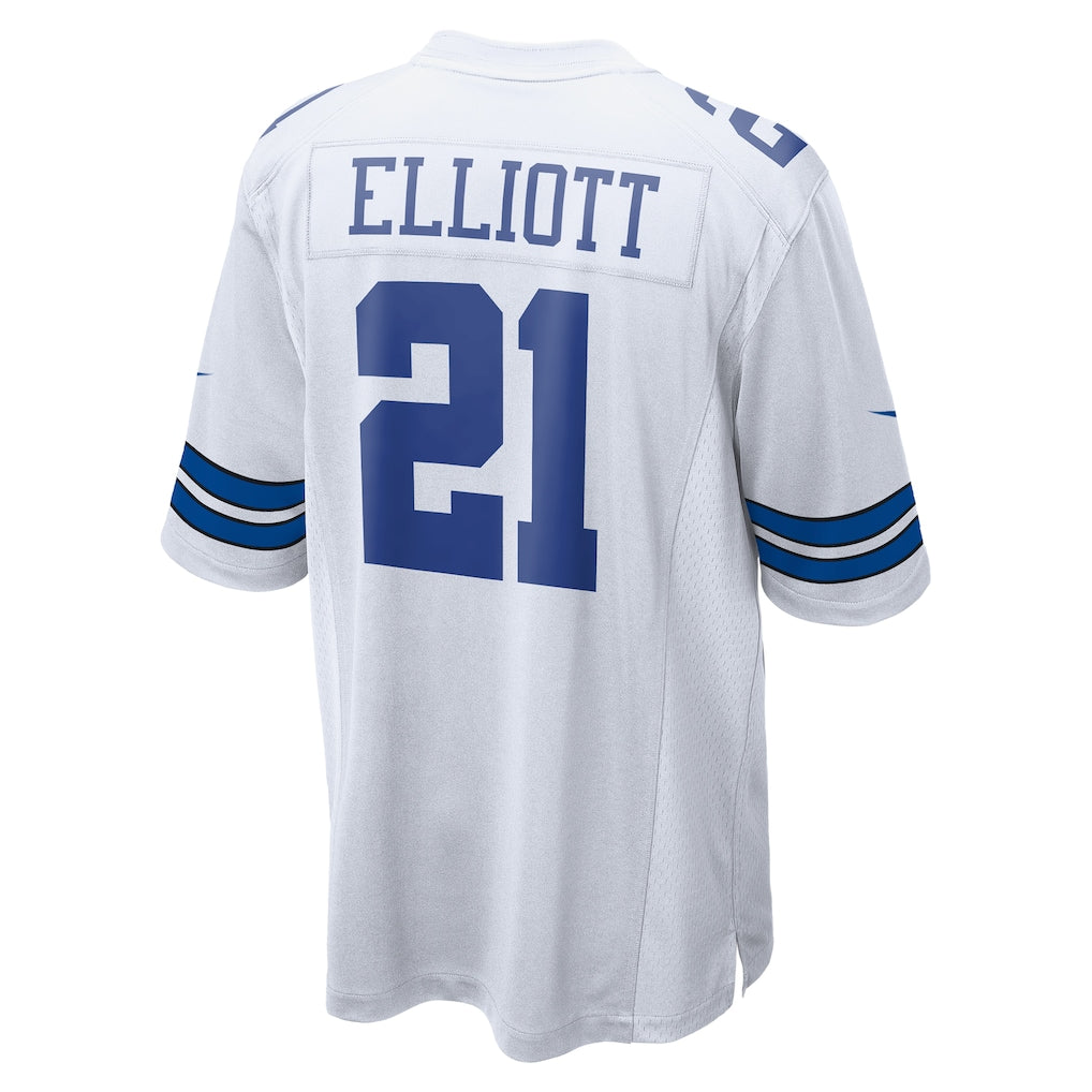 BIPIHUC D.Cowboys #21 Ezekiel Elliott White Alternate Game Jersey