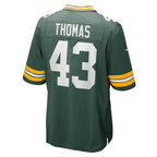 BIPIHUC GB.Packers #43 Kiondre Thomas Green Team Game Jersey