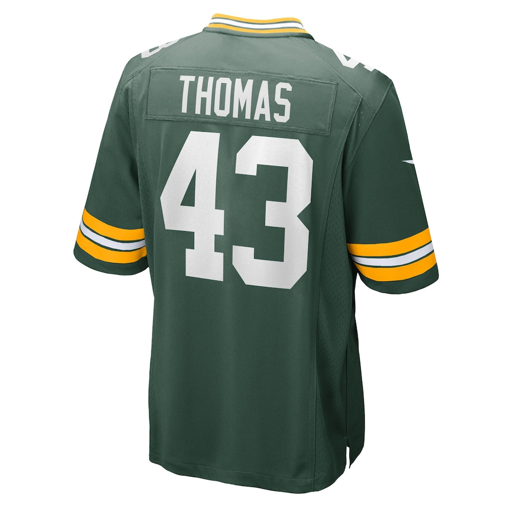 BIPIHUC GB.Packers #43 Kiondre Thomas Green Team Game Jersey
