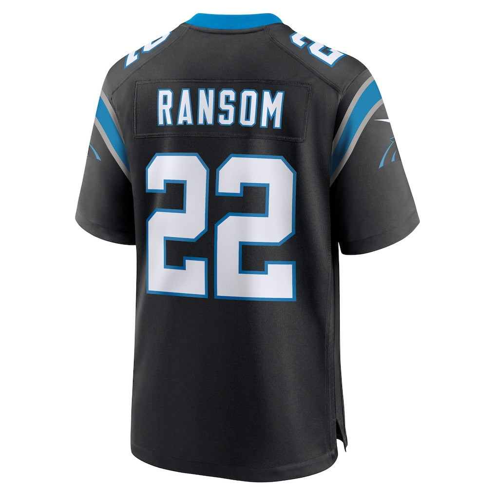 BIPIHUC C.Panthers #22 Lathan Ransom Black Team Game Jersey