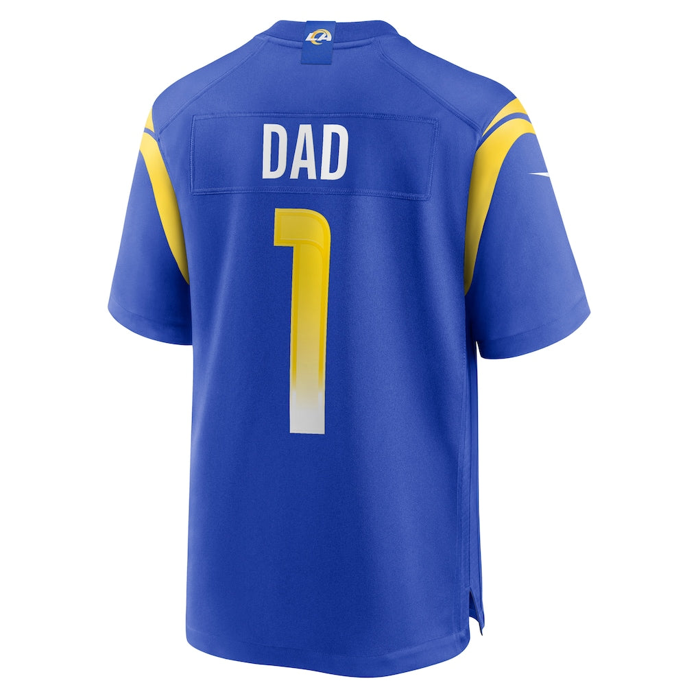 BIPIHUC LA.Rams #1 Dad Royal Game Jersey