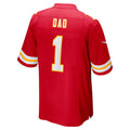 BIPIHUC KC.Chiefs #1 Dad Red Game Jersey